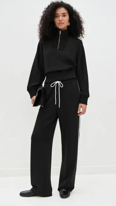 LE BOP Thea Quarter-Zip Pullover Black | Thumbnail 5 LE BOP Thea Quarter-Zip Pullover Black | Thumbnail 5