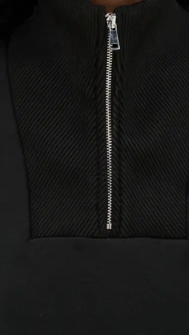 LE BOP Thea Quarter-Zip Pullover Black | Thumbnail 6 LE BOP Thea Quarter-Zip Pullover Black | Thumbnail 6