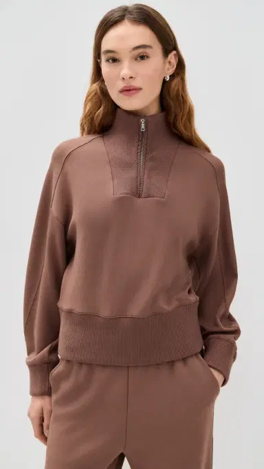 LE BOP Thea Quarter-Zip Pullover Nutmeg | Thumbnail 2 LE BOP Thea Quarter-Zip Pullover Nutmeg | Thumbnail 2