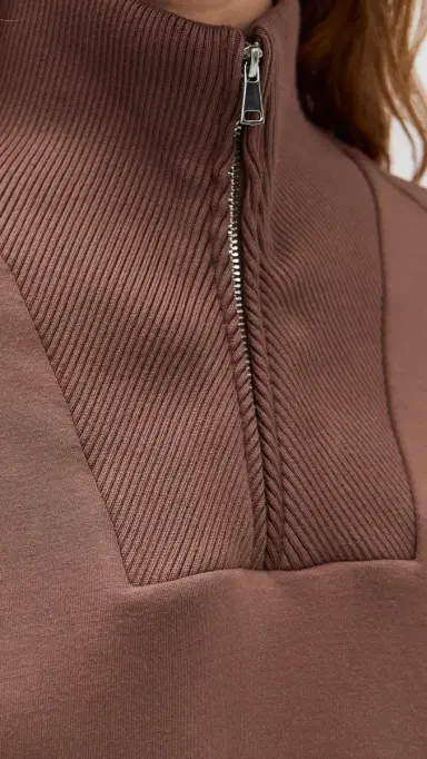 LE BOP Thea Quarter-Zip Pullover Nutmeg | Thumbnail 6 LE BOP Thea Quarter-Zip Pullover Nutmeg | Thumbnail 6