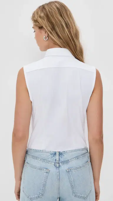Commando Classic Sleeveless Button Down Thong Bodysuit White | Thumbnail 3 Commando Classic Sleeveless Button Down Thong Bodysuit White | Thumbnail 3
