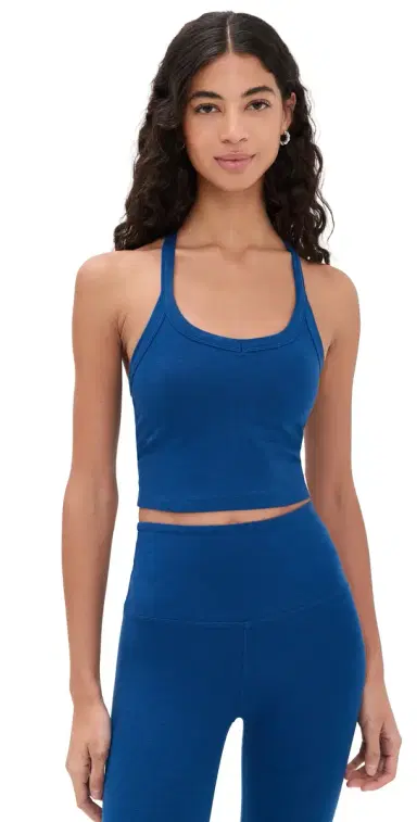 Beyond Yoga Spacedye On The Up Cropped Tank Marine Blue Heather | Thumbnail 1 Beyond Yoga Spacedye On The Up Cropped Tank Marine Blue Heather | Thumbnail 1