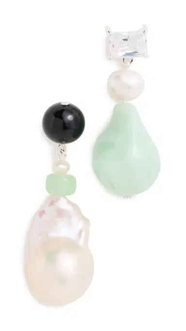 Completedworks Baroque Glass Bead Earrings Recycled Silver/Silver Plated | Thumbnail 6 Completedworks Baroque Glass Bead Earrings Recycled Silver/Silver Plated | Thumbnail 6