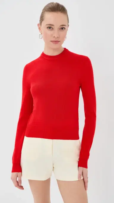 Jil Sander Crew Neck Long Sleeve Sweater Rouge | Thumbnail 2 Jil Sander Crew Neck Long Sleeve Sweater Rouge | Thumbnail 2
