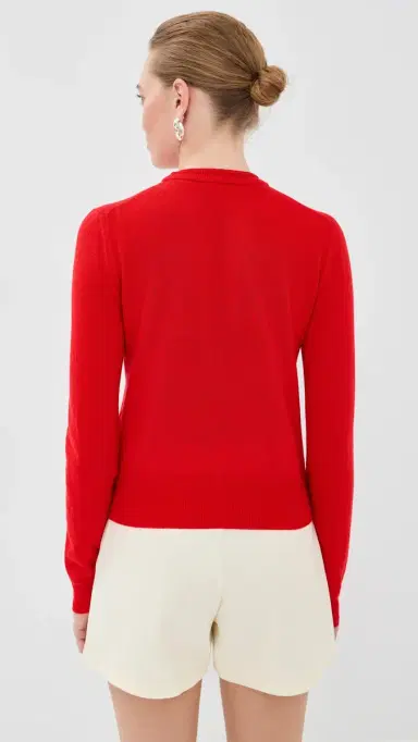 Jil Sander Crew Neck Long Sleeve Sweater Rouge | Thumbnail 3 Jil Sander Crew Neck Long Sleeve Sweater Rouge | Thumbnail 3