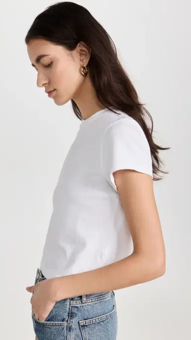 AGOLDE Adine hrunken Tee White | Thumbnail 4 AGOLDE Adine hrunken Tee White | Thumbnail 4