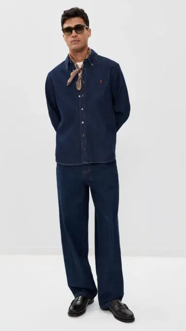 AMI Balloon Fit Jeans Indigo | Thumbnail 2 AMI Balloon Fit Jeans Indigo | Thumbnail 2
