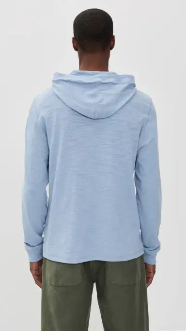 Faherty Sunwashed Slub Hoodie Blue Isle | Thumbnail 3 Faherty Sunwashed Slub Hoodie Blue Isle | Thumbnail 3