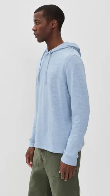 Faherty Sunwashed Slub Hoodie Blue Isle | Thumbnail 4 Faherty Sunwashed Slub Hoodie Blue Isle | Thumbnail 4