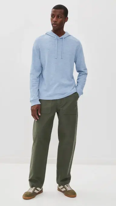 Faherty Sunwashed Slub Hoodie Blue Isle | Thumbnail 5 Faherty Sunwashed Slub Hoodie Blue Isle | Thumbnail 5