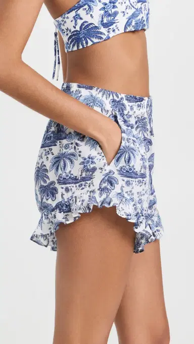 STAUD Boyana Shorts Blue Toile | Thumbnail 4 STAUD Boyana Shorts Blue Toile | Thumbnail 4