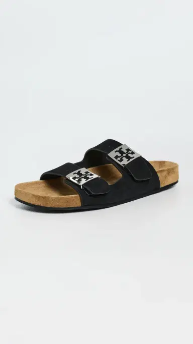 Tory Burch Mellow Slides Perfect Black/Light Teak 9 | Thumbnail 5 Tory Burch Mellow Slides Perfect Black/Light Teak 9 | Thumbnail 5