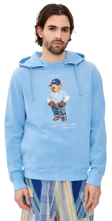 Polo Ralph Lauren Original Label Denim Bear Hoodie Chambray Blue/Denim Bear | Thumbnail 1 Polo Ralph Lauren Original Label Denim Bear Hoodie Chambray Blue/Denim Bear | Thumbnail 1