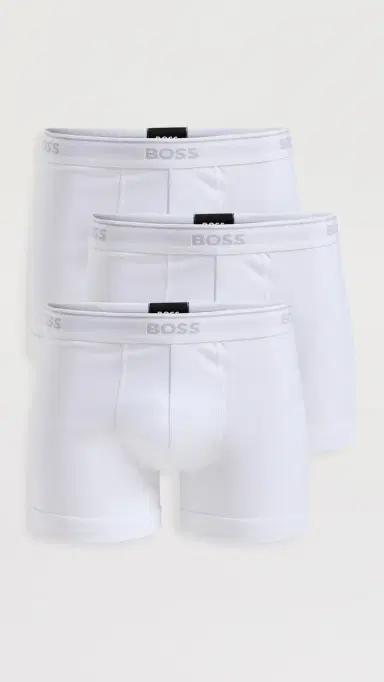 BOSS Classic Cotton Boxer Briefs 3 Pack White | Thumbnail 2 BOSS Classic Cotton Boxer Briefs 3 Pack White | Thumbnail 2