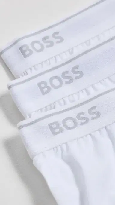 BOSS Classic Cotton Boxer Briefs 3 Pack White | Thumbnail 5 BOSS Classic Cotton Boxer Briefs 3 Pack White | Thumbnail 5