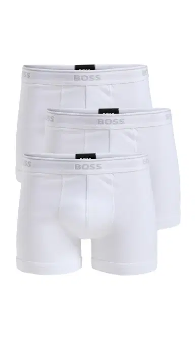 BOSS Classic Cotton Boxer Briefs 3 Pack White | Thumbnail 6 BOSS Classic Cotton Boxer Briefs 3 Pack White | Thumbnail 6