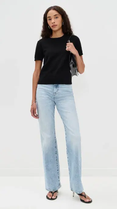 Vince Cashmere Blend Tee Black L | Thumbnail 5 Vince Cashmere Blend Tee Black L | Thumbnail 5