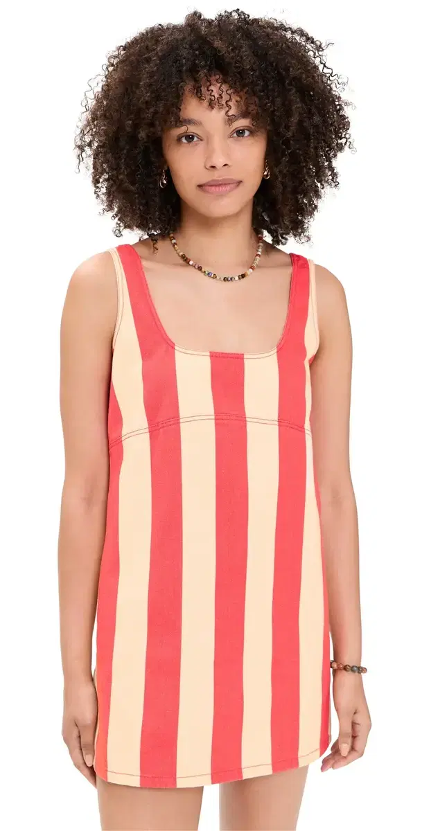 Sahara Striped Denim ini Dress Venetian Red Stripe Sahara Striped Denim ini Dress Venetian Red Stripe