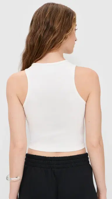 Adidas Essentials Rib Tank White XS | Thumbnail 3 Adidas Essentials Rib Tank White XS | Thumbnail 3