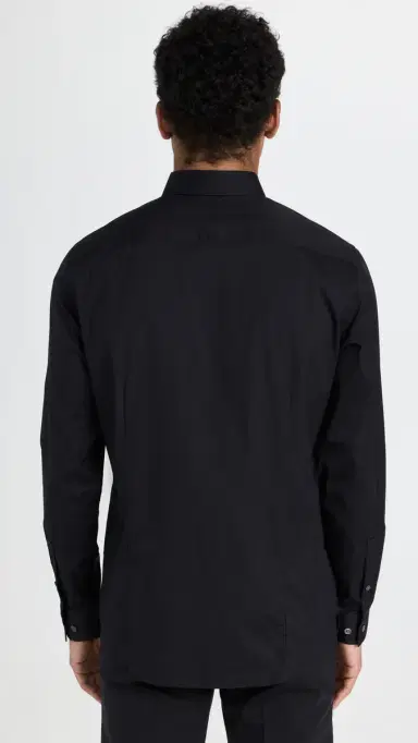 Theory ylvain Good Cotton Shirt Black | Thumbnail 3 Theory ylvain Good Cotton Shirt Black | Thumbnail 3