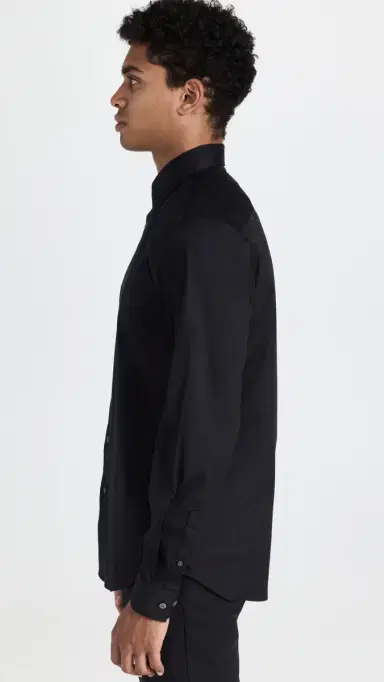 Theory ylvain Good Cotton Shirt Black | Thumbnail 4 Theory ylvain Good Cotton Shirt Black | Thumbnail 4