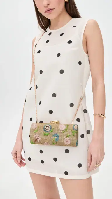 PAMELA MUNSON Petite Fleur Clutch Natural/Pastel One Size | Thumbnail 3 PAMELA MUNSON Petite Fleur Clutch Natural/Pastel One Size | Thumbnail 3