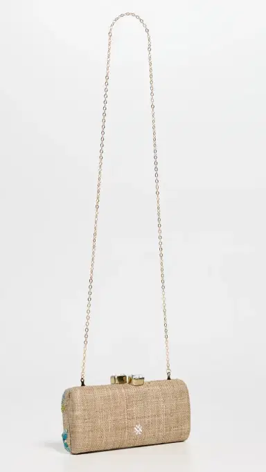 PAMELA MUNSON Petite Fleur Clutch Natural/Pastel One Size | Thumbnail 4 PAMELA MUNSON Petite Fleur Clutch Natural/Pastel One Size | Thumbnail 4