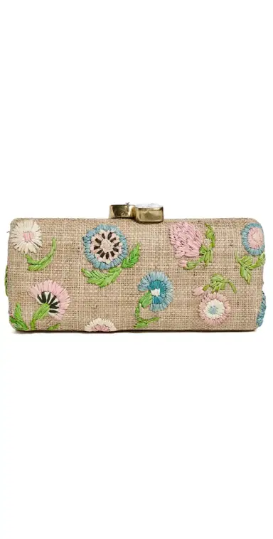 PAMELA MUNSON Petite Fleur Clutch Natural/Pastel One Size | Thumbnail 1 PAMELA MUNSON Petite Fleur Clutch Natural/Pastel One Size | Thumbnail 1