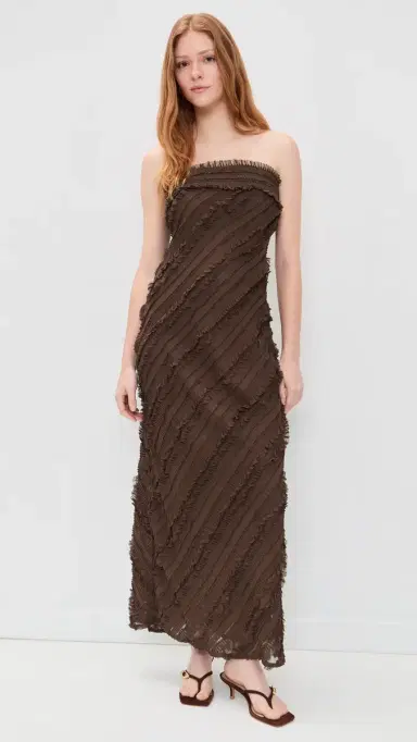 endless rose Strapless Maxi Dress Chocolate XS | Thumbnail 2 endless rose Strapless Maxi Dress Chocolate XS | Thumbnail 2