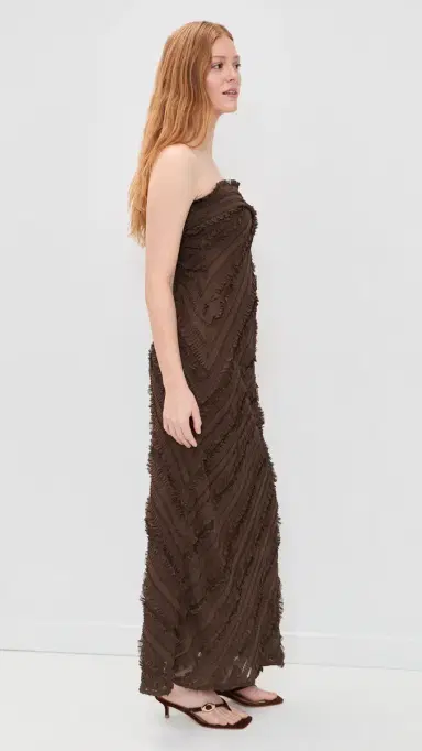 endless rose Strapless Maxi Dress Chocolate XS | Thumbnail 4 endless rose Strapless Maxi Dress Chocolate XS | Thumbnail 4