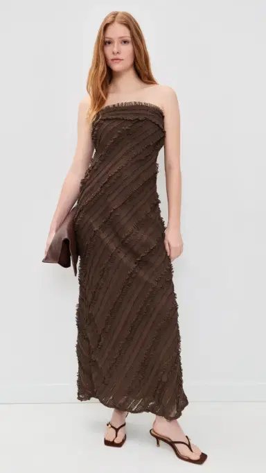endless rose Strapless Maxi Dress Chocolate XS | Thumbnail 5 endless rose Strapless Maxi Dress Chocolate XS | Thumbnail 5