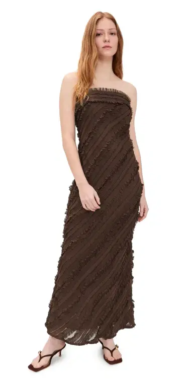 endless rose Strapless Maxi Dress Chocolate XS | Thumbnail 1 endless rose Strapless Maxi Dress Chocolate XS | Thumbnail 1