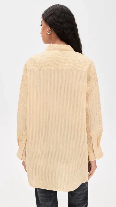 R13 Drop Neck Shirt Orange tripe | Thumbnail 3 R13 Drop Neck Shirt Orange tripe | Thumbnail 3