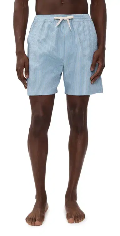 Les Deux tan tripe eersucker wim Shorts 6 Allure | Thumbnail 1 Les Deux tan tripe eersucker wim Shorts 6 Allure | Thumbnail 1