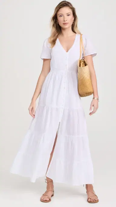 Playa Lucila Button Maxi Dress White | Thumbnail 5 Playa Lucila Button Maxi Dress White | Thumbnail 5