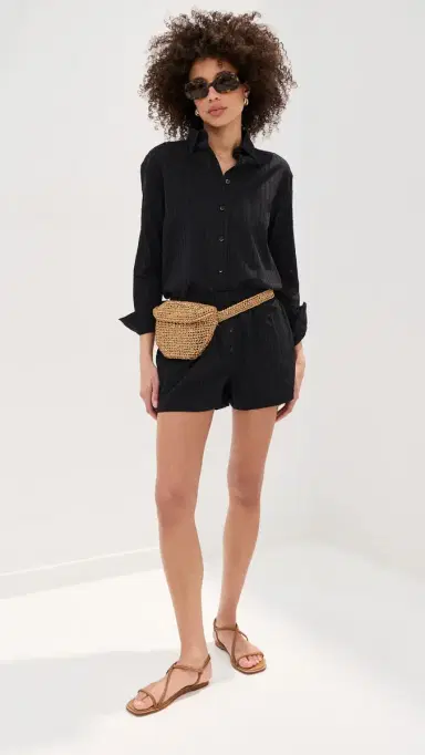 LE BOP Cecelia Eyelet Shorts Black | Thumbnail 5 LE BOP Cecelia Eyelet Shorts Black | Thumbnail 5