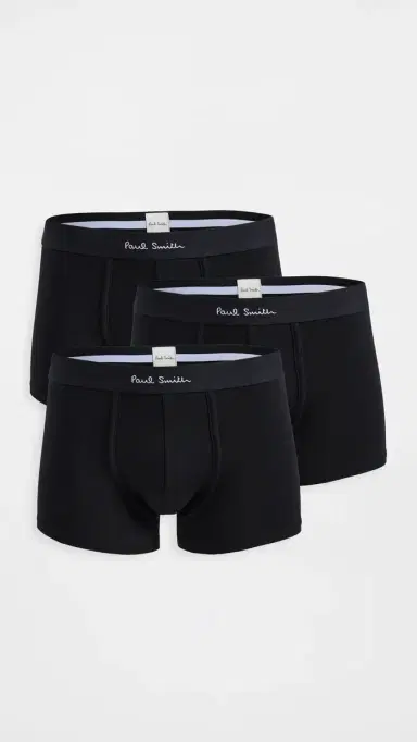 Paul Smith 3 Pack Solid Trunks Black S | Thumbnail 2 Paul Smith 3 Pack Solid Trunks Black S | Thumbnail 2