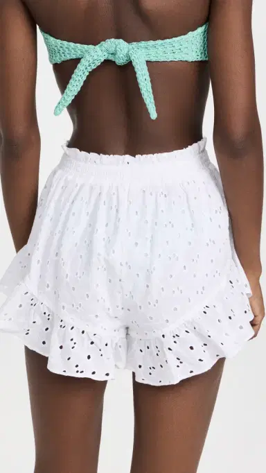 Playa Lucila Ruffle Coverup Shorts White | Thumbnail 3 Playa Lucila Ruffle Coverup Shorts White | Thumbnail 3