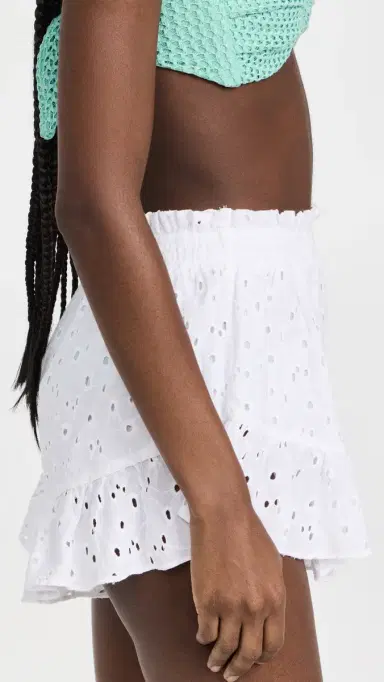 Playa Lucila Ruffle Coverup Shorts White | Thumbnail 4 Playa Lucila Ruffle Coverup Shorts White | Thumbnail 4