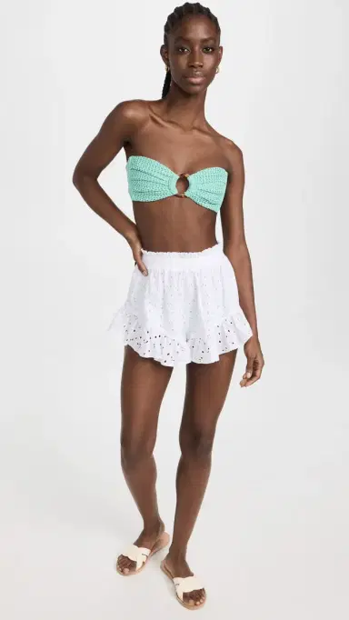 Playa Lucila Ruffle Coverup Shorts White | Thumbnail 5 Playa Lucila Ruffle Coverup Shorts White | Thumbnail 5