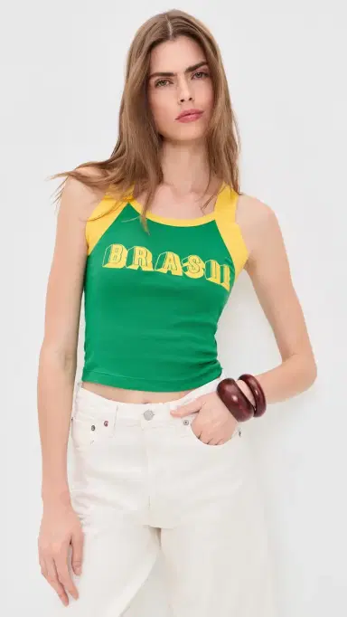 Made Some Sportswear Brasil Tank Top Green/Yellow | Thumbnail 2 Made Some Sportswear Brasil Tank Top Green/Yellow | Thumbnail 2