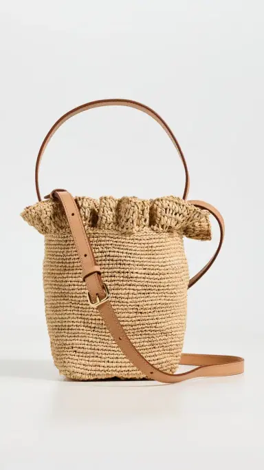 Loeffler Randall Laith Crochet Top Handle Bucket Bag Natural One Size | Thumbnail 2 Loeffler Randall Laith Crochet Top Handle Bucket Bag Natural One Size | Thumbnail 2