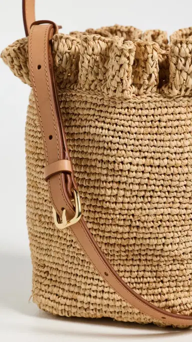 Loeffler Randall Laith Crochet Top Handle Bucket Bag Natural One Size | Thumbnail 5 Loeffler Randall Laith Crochet Top Handle Bucket Bag Natural One Size | Thumbnail 5