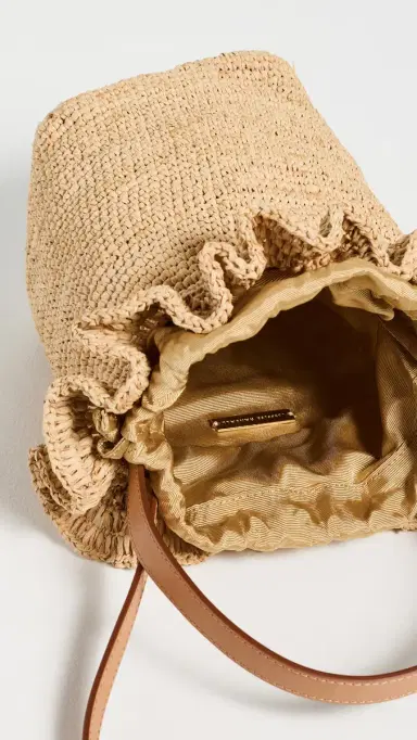 Loeffler Randall Laith Crochet Top Handle Bucket Bag Natural One Size | Thumbnail 6 Loeffler Randall Laith Crochet Top Handle Bucket Bag Natural One Size | Thumbnail 6
