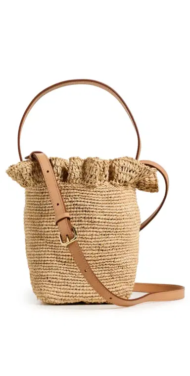 Loeffler Randall Laith Crochet Top Handle Bucket Bag Natural One Size | Thumbnail 1 Loeffler Randall Laith Crochet Top Handle Bucket Bag Natural One Size | Thumbnail 1