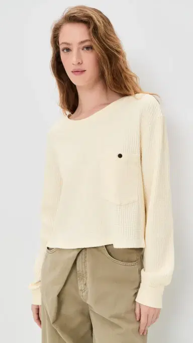 ASKK NY Jammin' Thermal Pullover Cream | Thumbnail 2 ASKK NY Jammin' Thermal Pullover Cream | Thumbnail 2