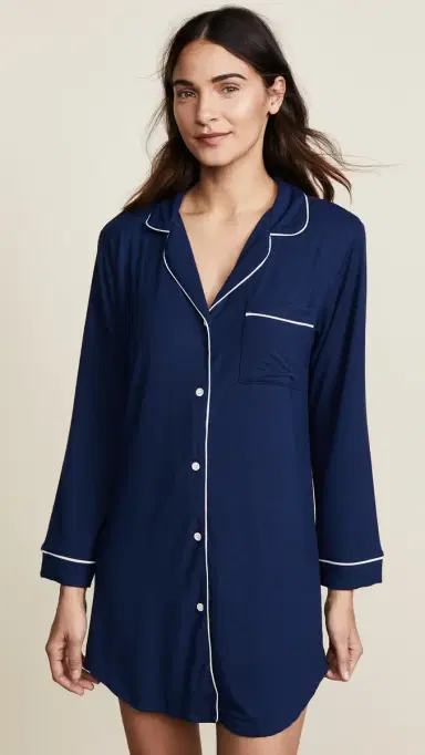 Eberjey Gisele leep Shirt Navy/ | Thumbnail 2 Eberjey Gisele leep Shirt Navy/ | Thumbnail 2