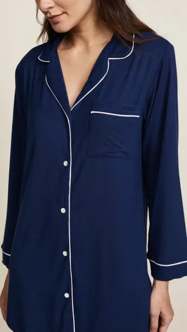 Eberjey Gisele leep Shirt Navy/ | Thumbnail 5 Eberjey Gisele leep Shirt Navy/ | Thumbnail 5
