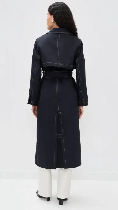 ALIGNE Elsa Trench Coat Navy | Thumbnail 3 ALIGNE Elsa Trench Coat Navy | Thumbnail 3