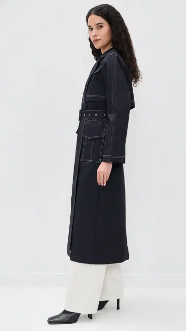 ALIGNE Elsa Trench Coat Navy | Thumbnail 4 ALIGNE Elsa Trench Coat Navy | Thumbnail 4